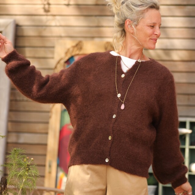 Quintessence - Gilet Sélène -Chocolat