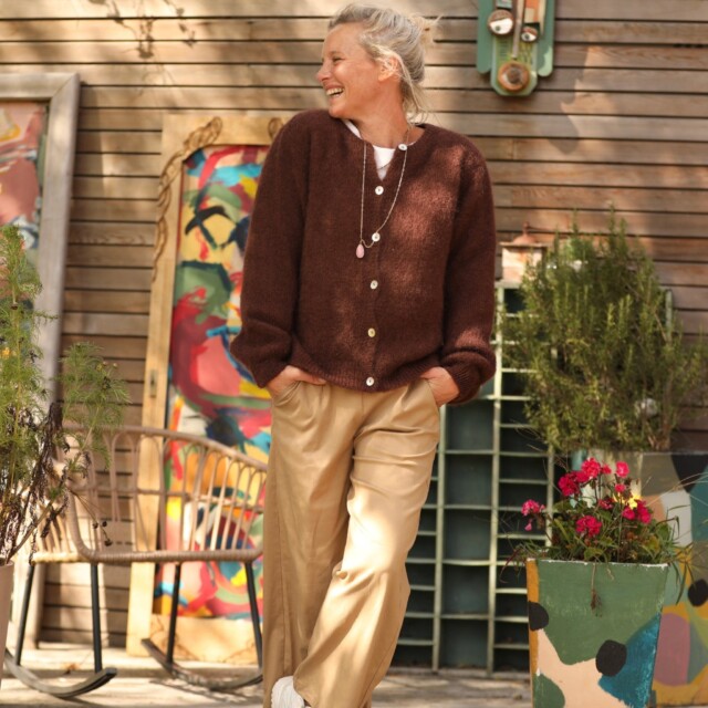 Quintessence - Gilet Sélène -Chocolat