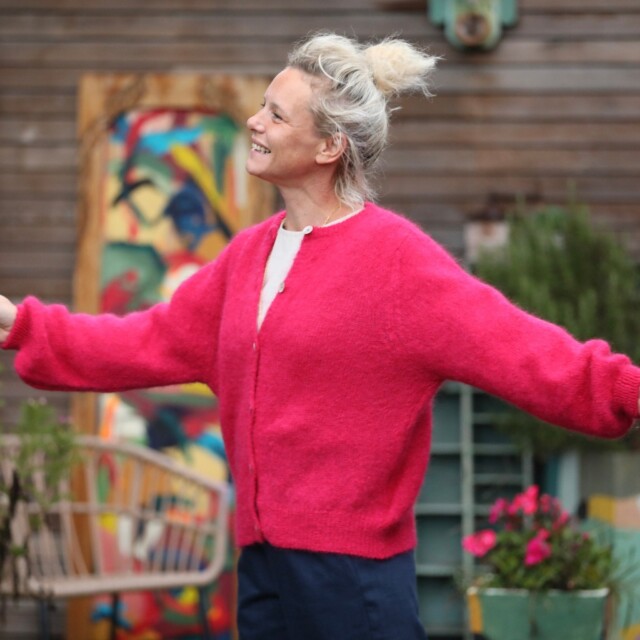 Quintessence - Gilet Sélène -Fraise