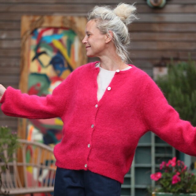 Quintessence - Gilet Sélène -Fraise