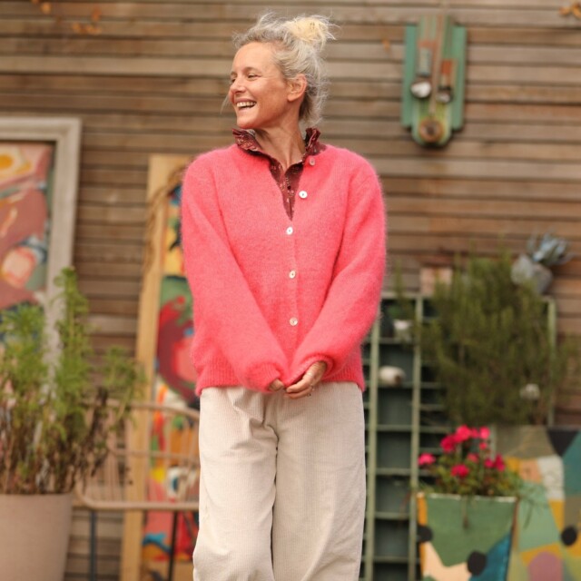 Quintessence - Gilet Sélène - Rose gourmand