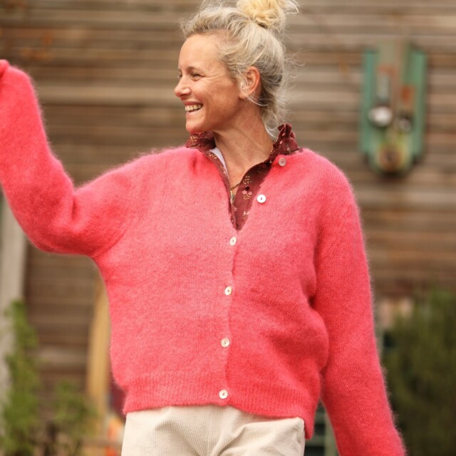 Quintessence - Gilet Sélène - Rose gourmand