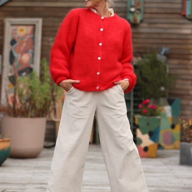 Quintessence - Gilet Sélène -Rouge éclat