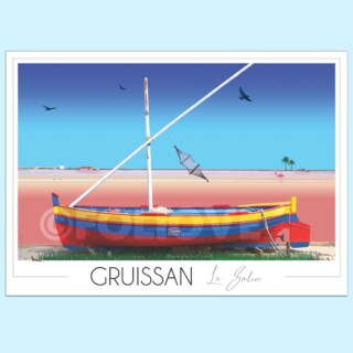 Foliove - Affiche Gruissan  Barque Catalane