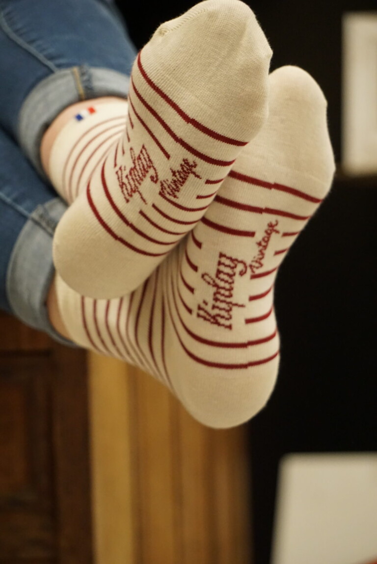 Kiplay Vintage - Chaussettes Rayée Femme