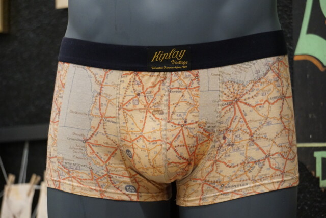 Kiplay Vintage - Boxer Carte Normandie Homme
