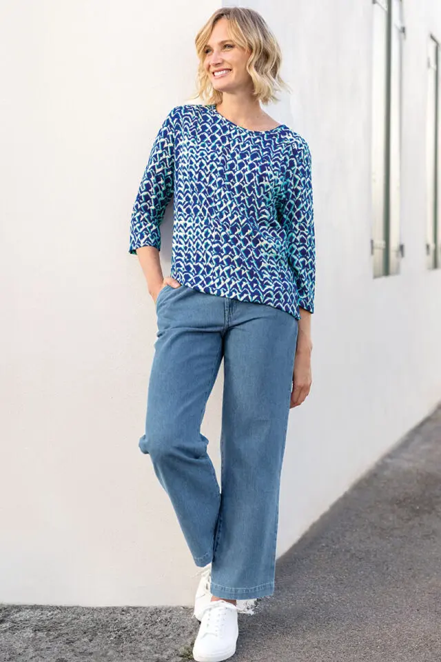 MAISON SOLFIN - Jean large en coton Made in France