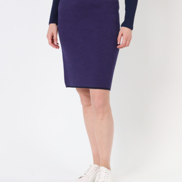 Maison Solfin - Jupe droite en laine Made in France| B.Solfin