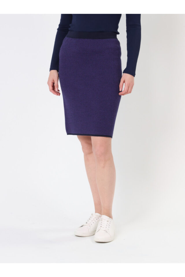 Maison Solfin - Jupe droite en laine Made in France| B.Solfin