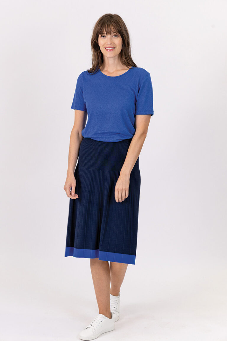 Maison Solfin - Jupe mi-longue plissée Made in France| B.Solfin