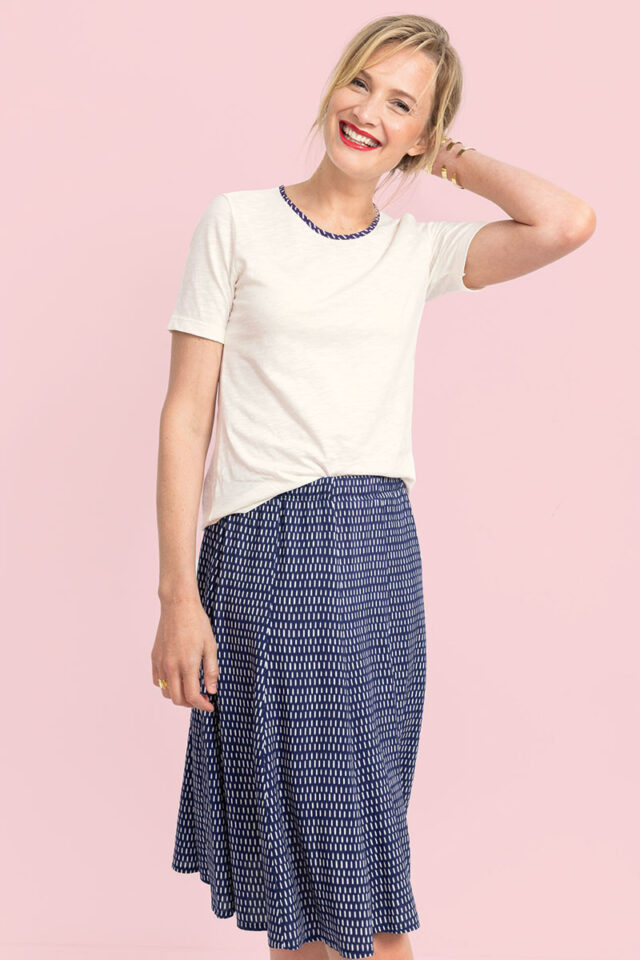 Maison Solfin - Jupe à panneaux en viscose Made in France| B.Solfin