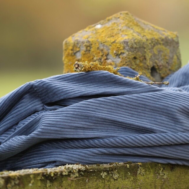 Quintessence - Jupe culotte Margot - velours côtelé bleu officier