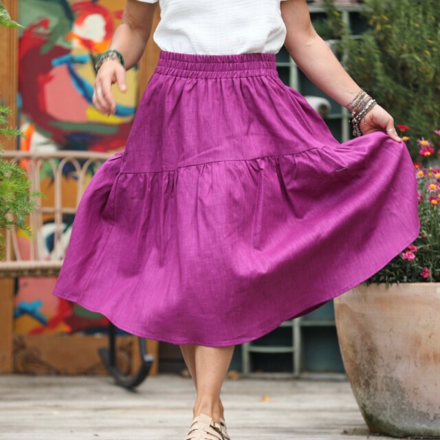 Quintessence - Jupe Esther - lin bougainviller