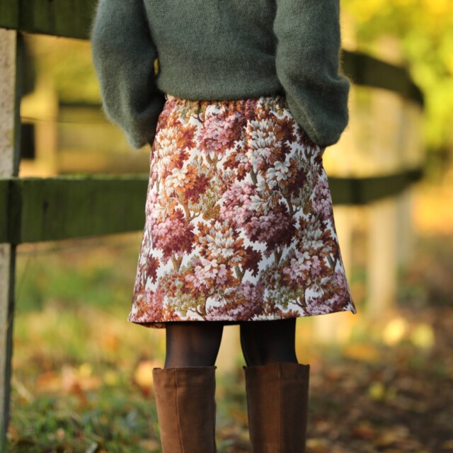 Quintessence - Jupe Maya - Jacquard Fleurs d'automne