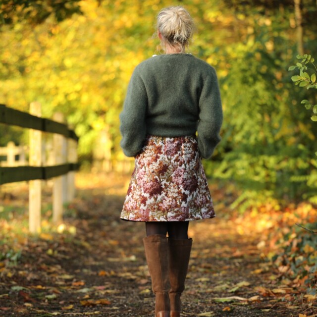 Quintessence - Jupe Maya - Jacquard Fleurs d'automne