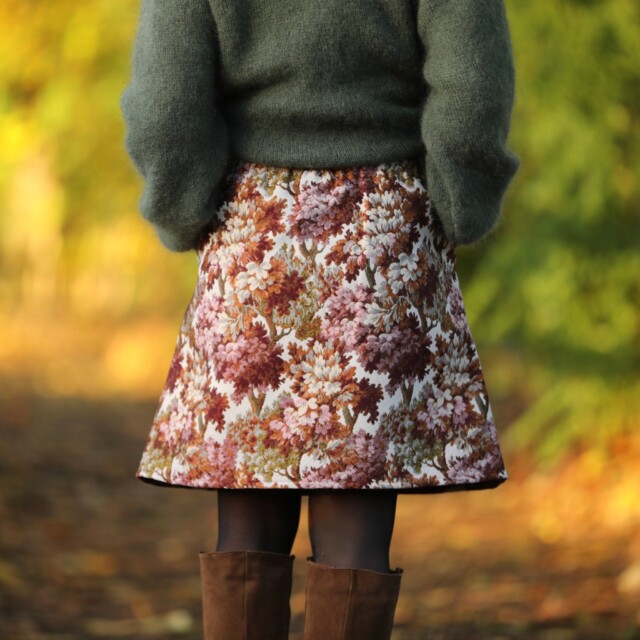 Quintessence - Jupe Maya - Jacquard Fleurs d'automne