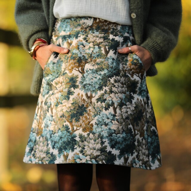 Quintessence - Jupe Maya – Jacquard Fleurs de givre