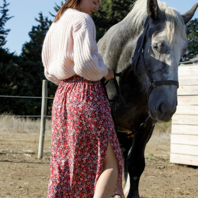 April et C - Jupe Mélanie - Champ de fleurs