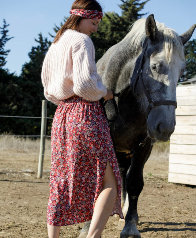 April et C - Jupe Mélanie - Champ de fleurs