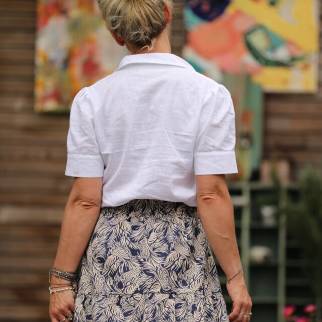 Quintessence - Jupe Sarah - armuré de coton plumage