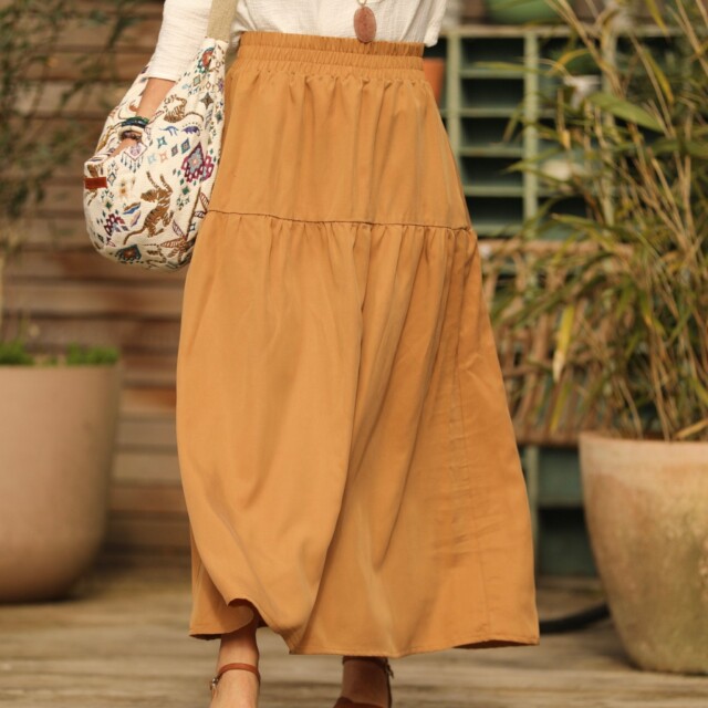 Quintessence - Jupe Sarah - lyocell camel