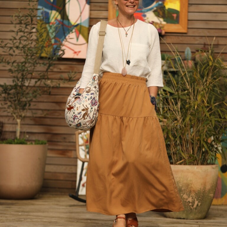 Quintessence - Jupe Sarah - lyocell camel