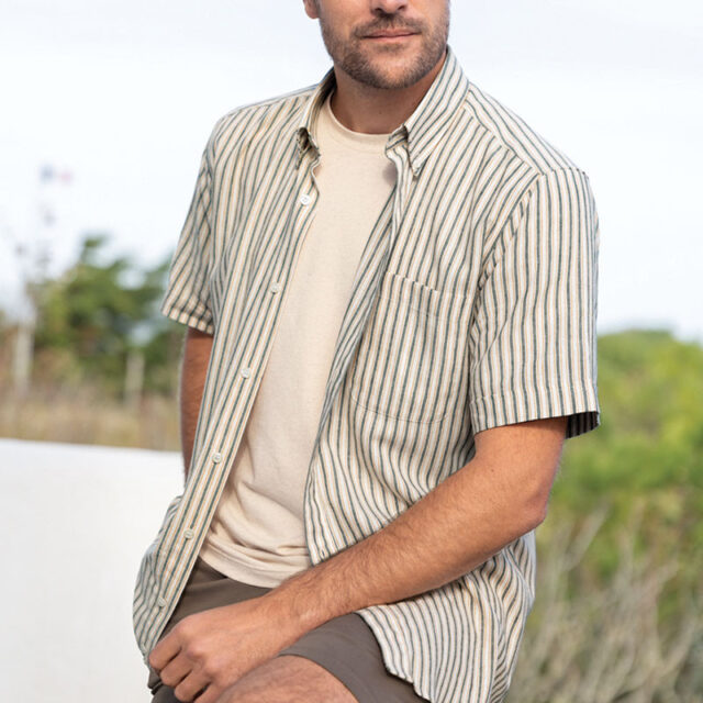 Maison Solfin - Chemise estivale en coton et lin Made in France| B.Solfin