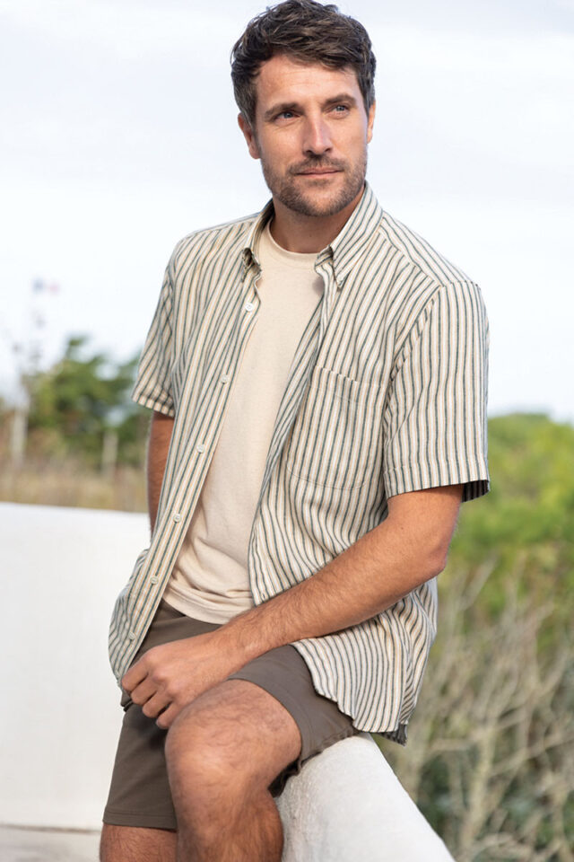 Maison Solfin - Chemise estivale en coton et lin Made in France| B.Solfin