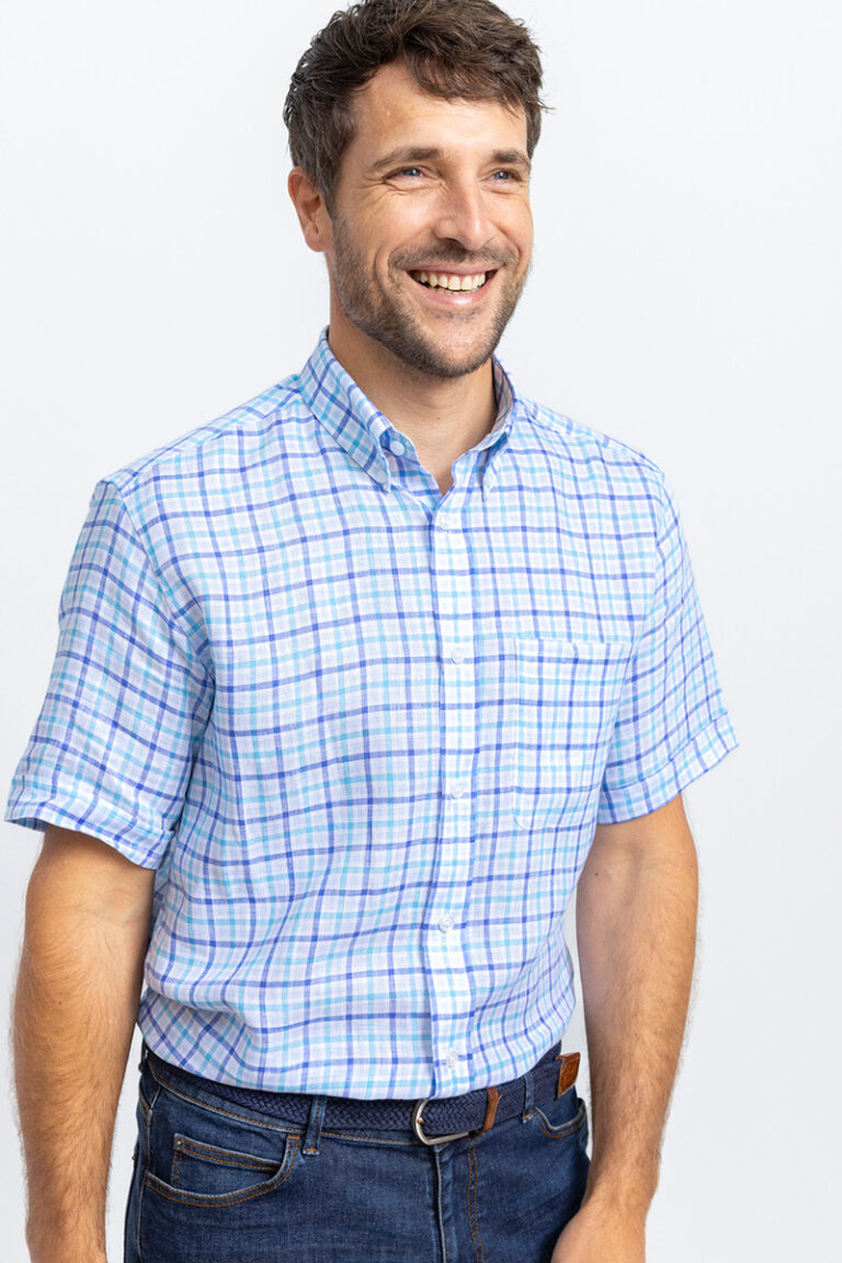 Maison Solfin - Chemise droite en lin Made in France| B.Solfin