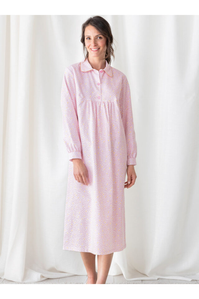 Maison Solfin - Chemise de nuit imprimés fleuris en coton Made in France| B.Solfin