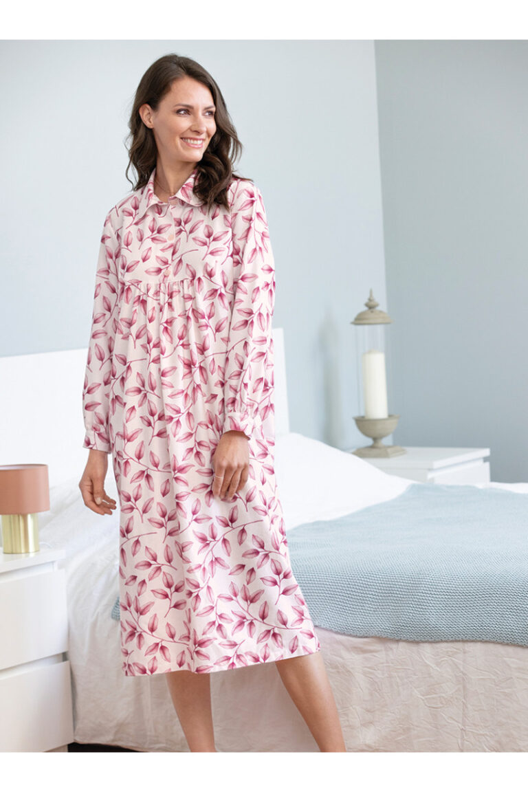 Maison Solfin - Chemise de nuit imprimés fleuris en coton Made in France| B.Solfin