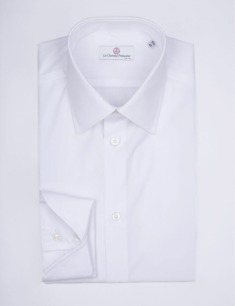 - Chemise Virtuose Blanche - Col Français & Poignets Napolitains