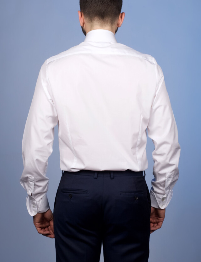 - Chemise Virtuose Blanche - Col Français & Poignets Napolitains