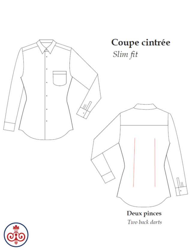 - Chemise Virtuose Rose Perle/Blanche - Col Français & Poignets Napolitains