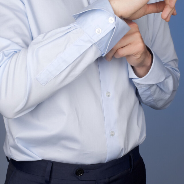 - Chemise Virtuose Bleu Ciel - Col Français & Poignets Napolitains