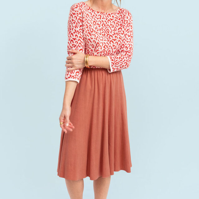 Maison Solfin - Jupe lin à panneaux Made in France| B.Solfin