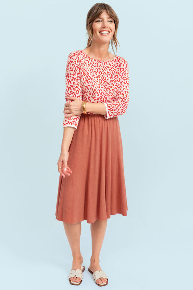 Maison Solfin - Jupe lin à panneaux Made in France| B.Solfin