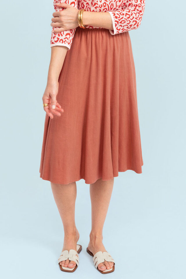 Maison Solfin - Jupe lin à panneaux Made in France| B.Solfin