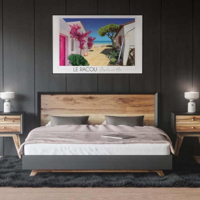 Foliove - Affiche Plage du Racou - Argelès sur Mer