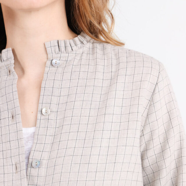 Maison Solfin - Chemisier à carreaux Made in France| B.Solfin