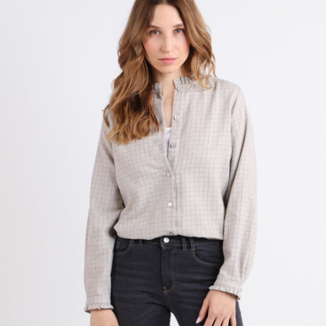 Maison Solfin - Chemisier à carreaux Made in France| B.Solfin