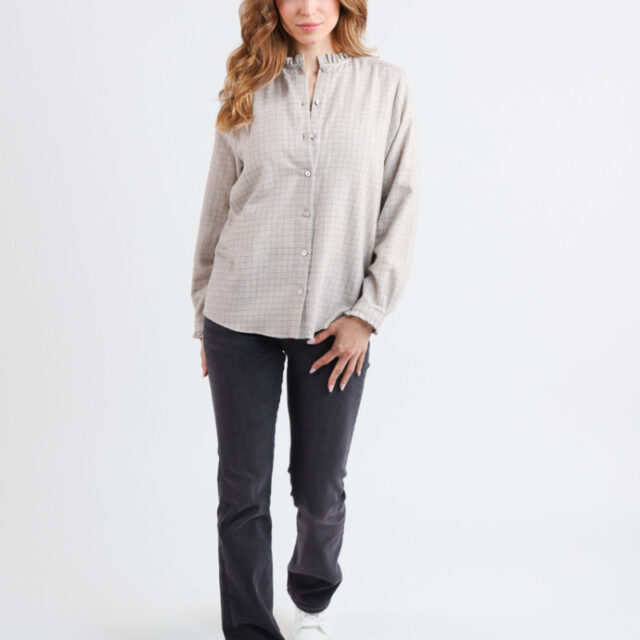 Maison Solfin - Chemisier à carreaux Made in France| B.Solfin