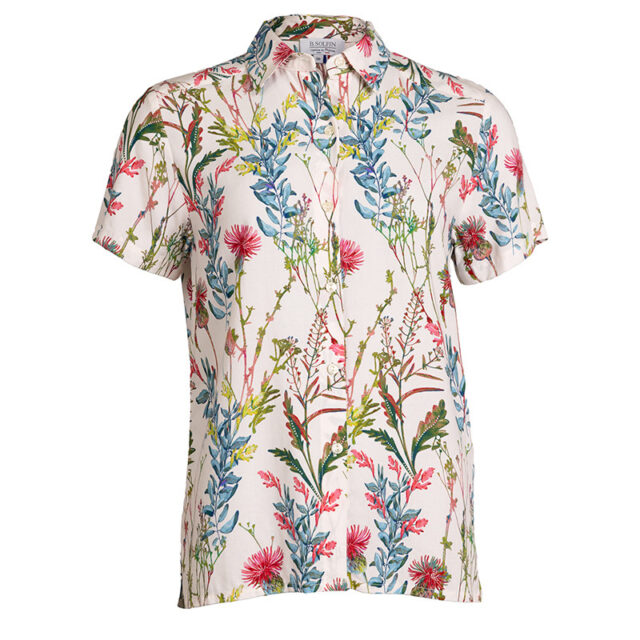 Maison Solfin - Chemisier manches courtes 100% viscose Made in France| B.Solfin
