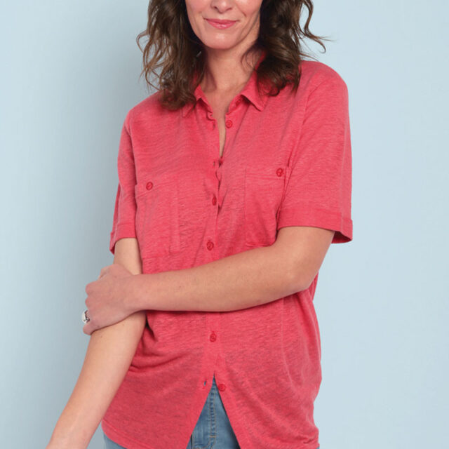 Maison Solfin - Chemisier maille en lin Made in France| B.Solfin