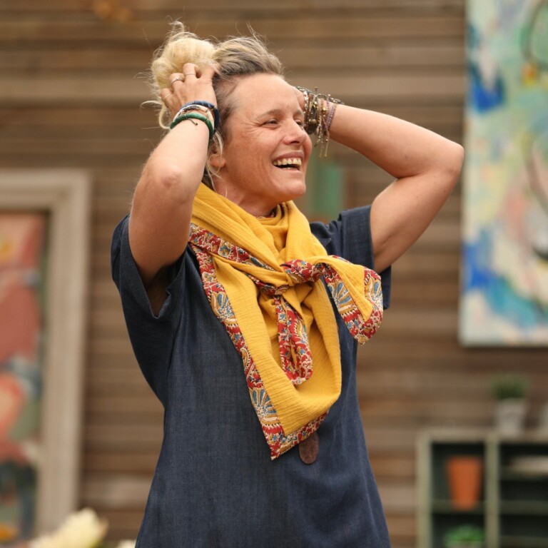 Quintessence - Le foulard Calista ocre/Diya