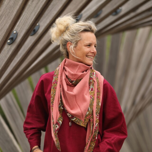 Quintessence - Le foulard Calista Terracotta rosé/Ila