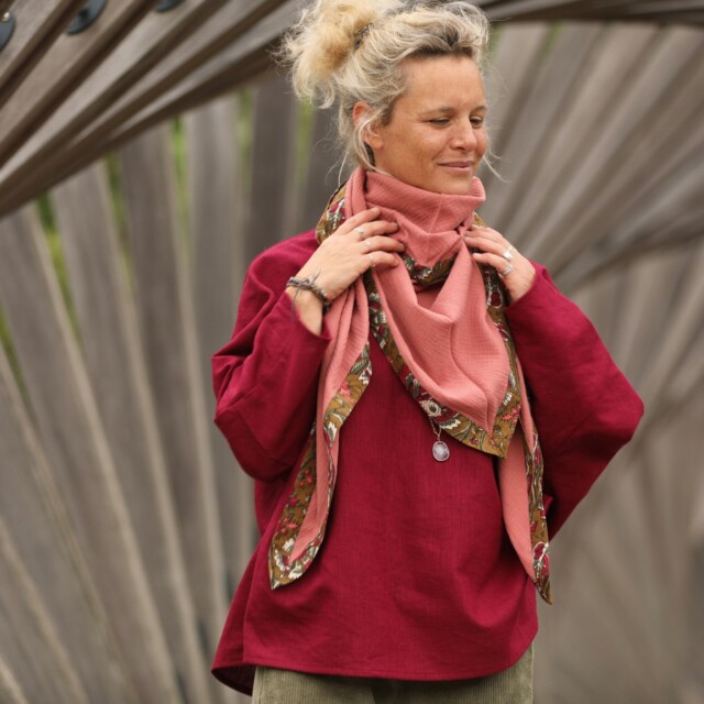 Quintessence - Le foulard Calista Terracotta rosé/Ila