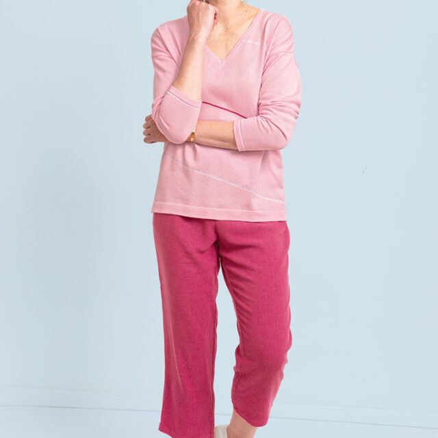 Maison Solfin - Pantacourt fluide en lin Made in France| B.Solfin