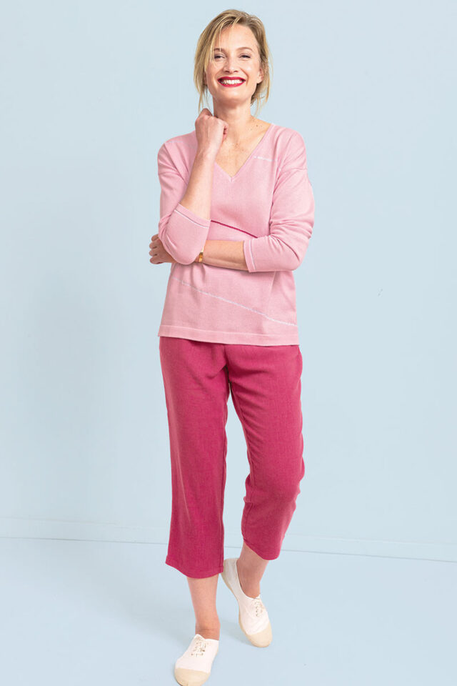 Maison Solfin - Pantacourt fluide en lin Made in France| B.Solfin