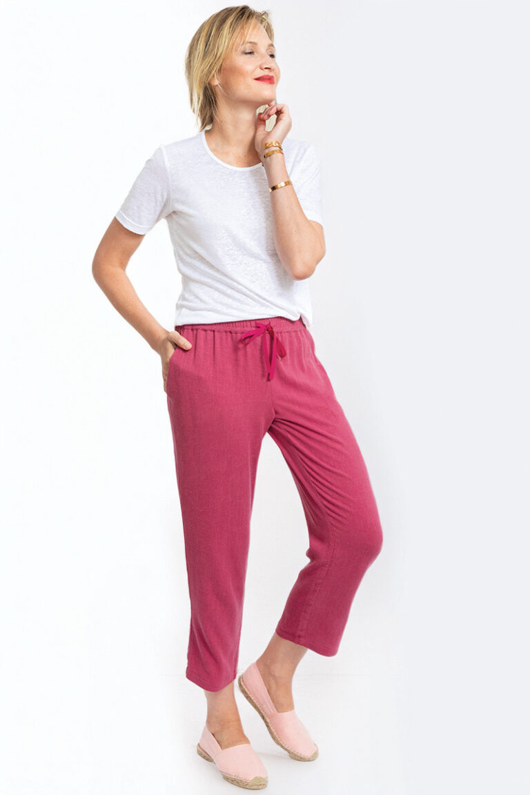 Maison Solfin - Pantacourt fluide en lin Made in France| B.Solfin